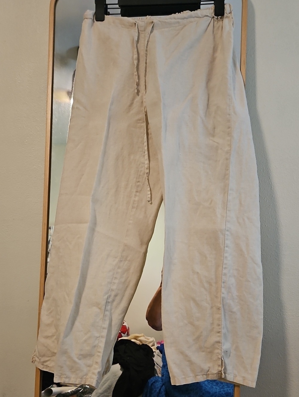 Gaiam Small Linen Drawtring Pants